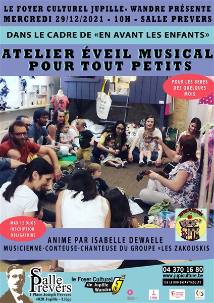 Eveil pour Tout Petits au Foyer culturel de Jupille-Wandre