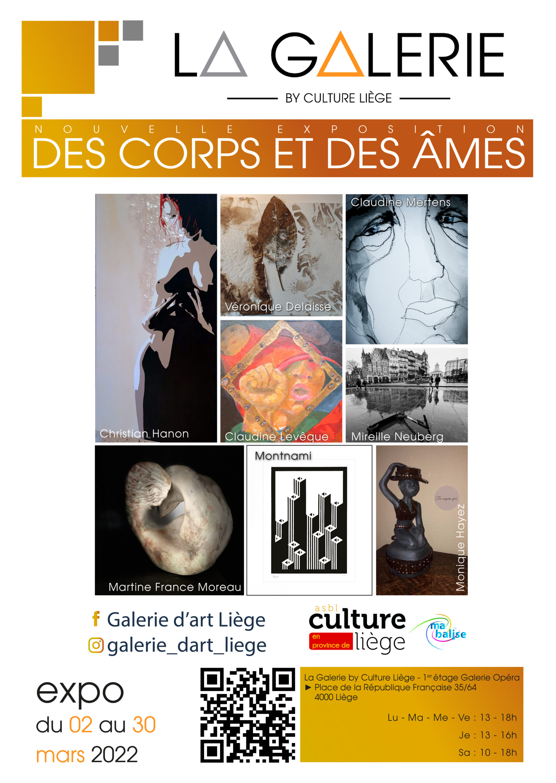 Exposition "Des corps & des âmes" à la Galerie by culture Liège