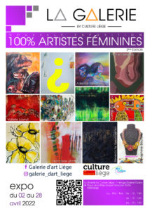 Exposition 100% Artistes Féminines (2ème Edition) à la galerie Opéra de Liège