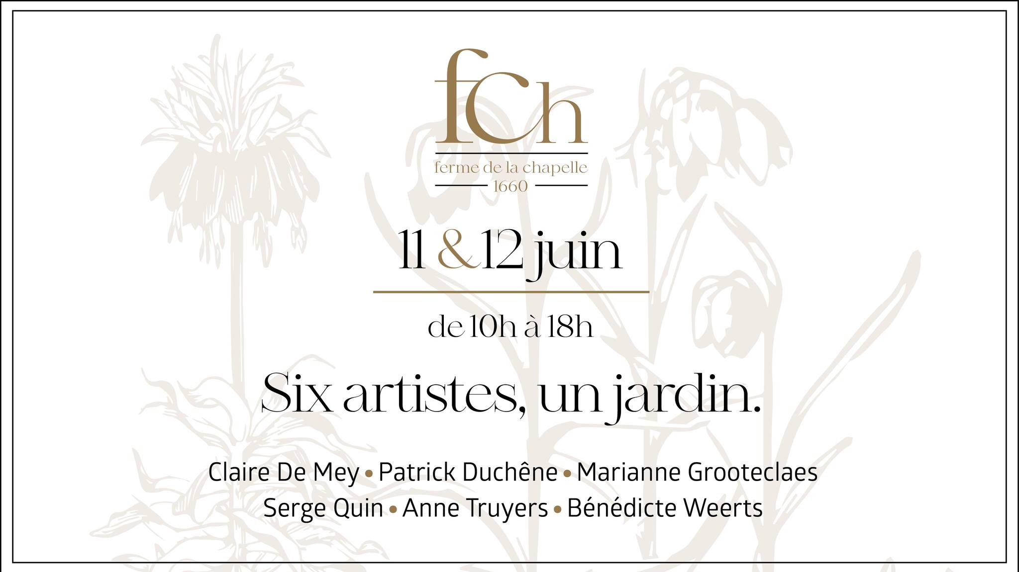 Six artistes, 1 jardin à la Ferme de la Chapelle à Theux
