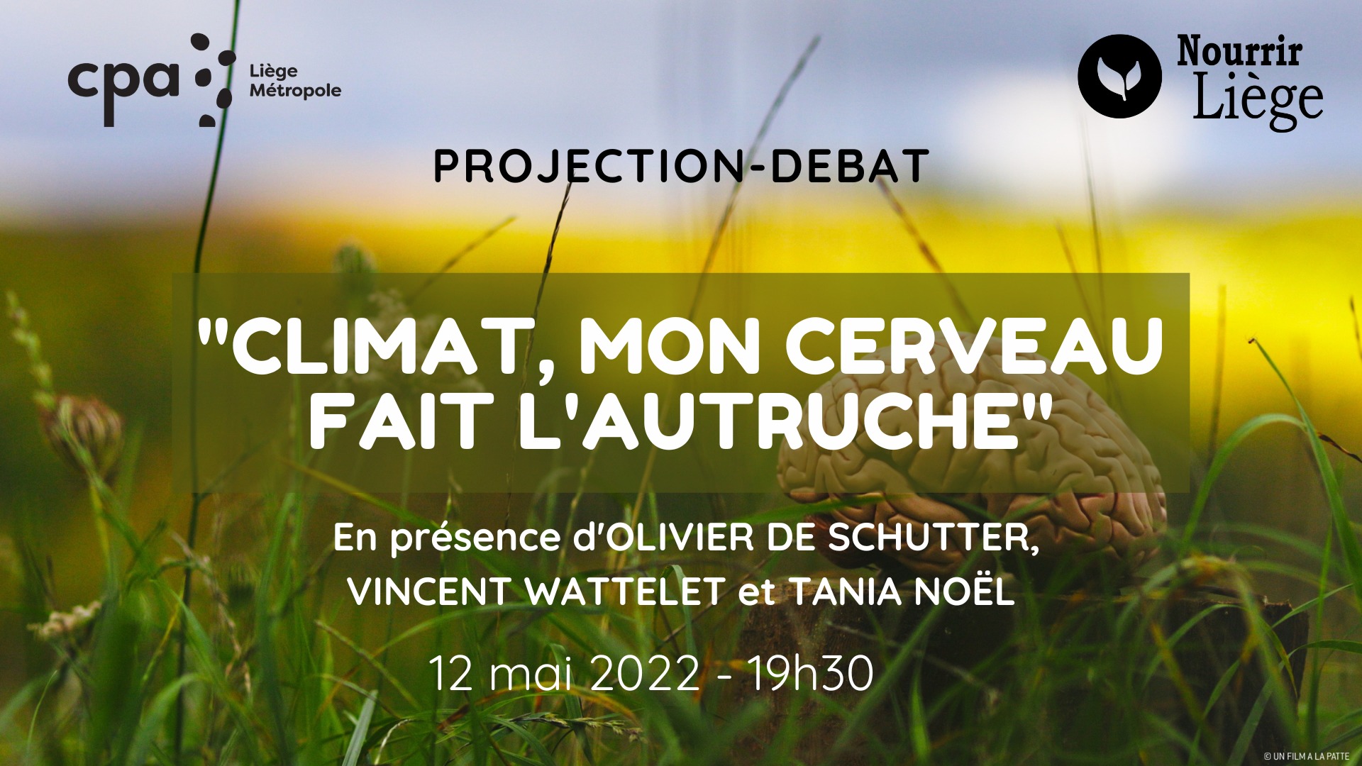 Projection-débat "Climat, mon cerveau fait l'autruche" avec O. De Schutter, V. Wattelet et T. Noël au Ciné-club Nickelodéon