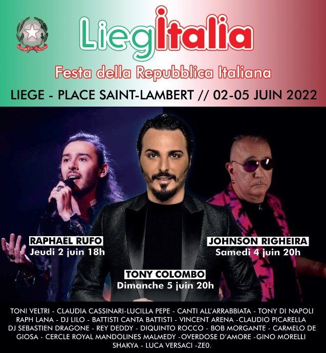 LiègItalia 2022 à la Place Saint-Lambert à Liège