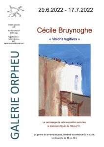 La galerie Orpheu expose Cécile Bruynoghe