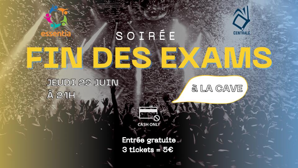 Soirée Fin des Examens à La Cave (rue Tête de Boeuf 15 à 4000 LIEGE)