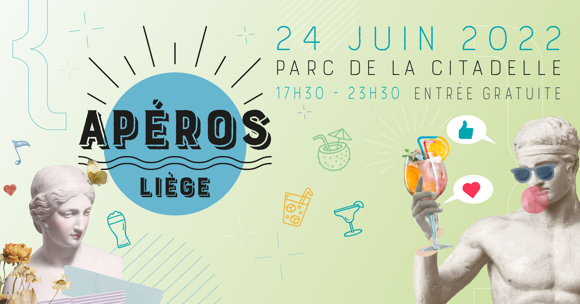 Les Apéros Liège // 24 juin // Parc de la Citadelle au Parc de la Citadelle