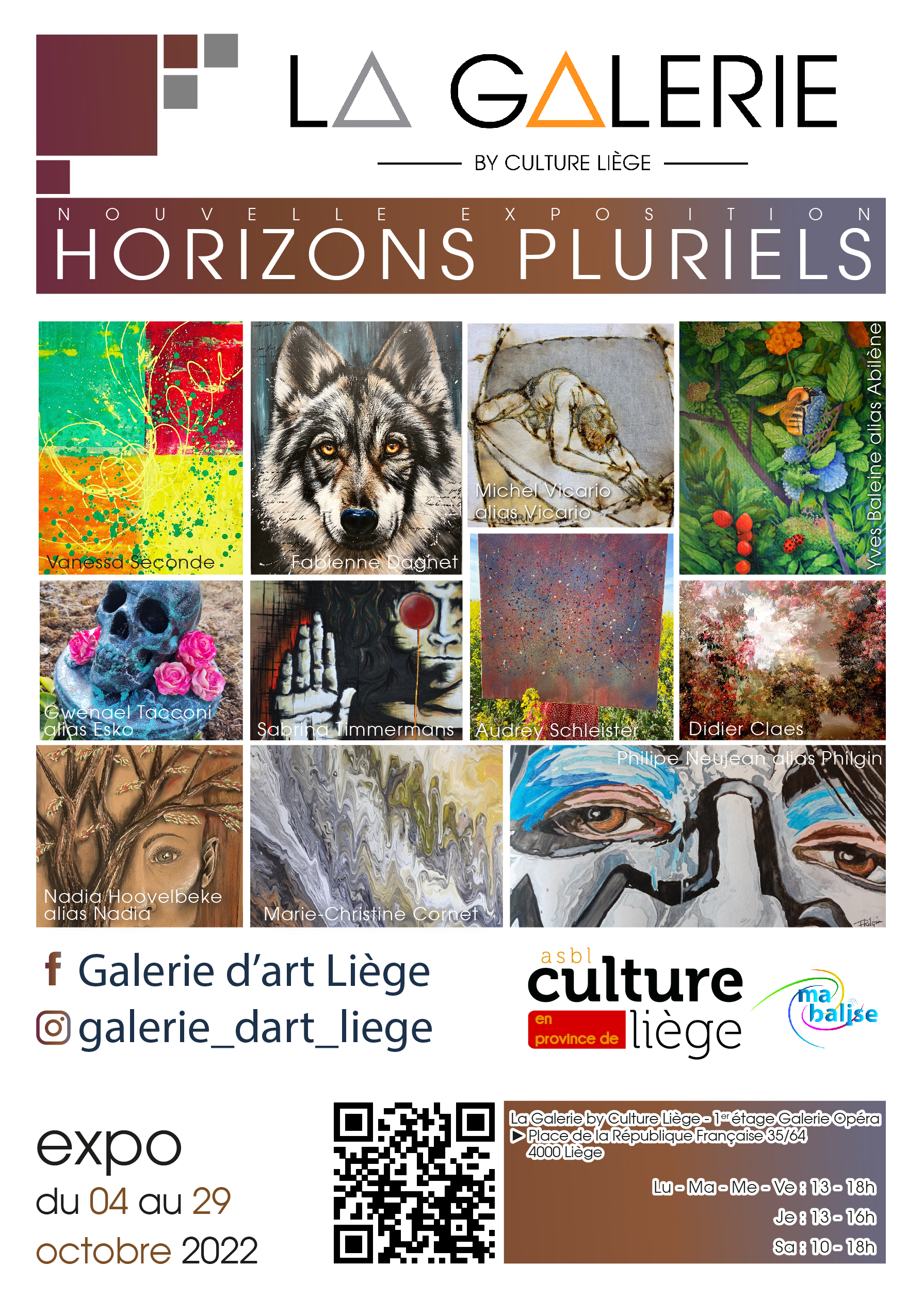 « HORIZONS PLURIELS » à la Galerie Opera by Culture Liège
