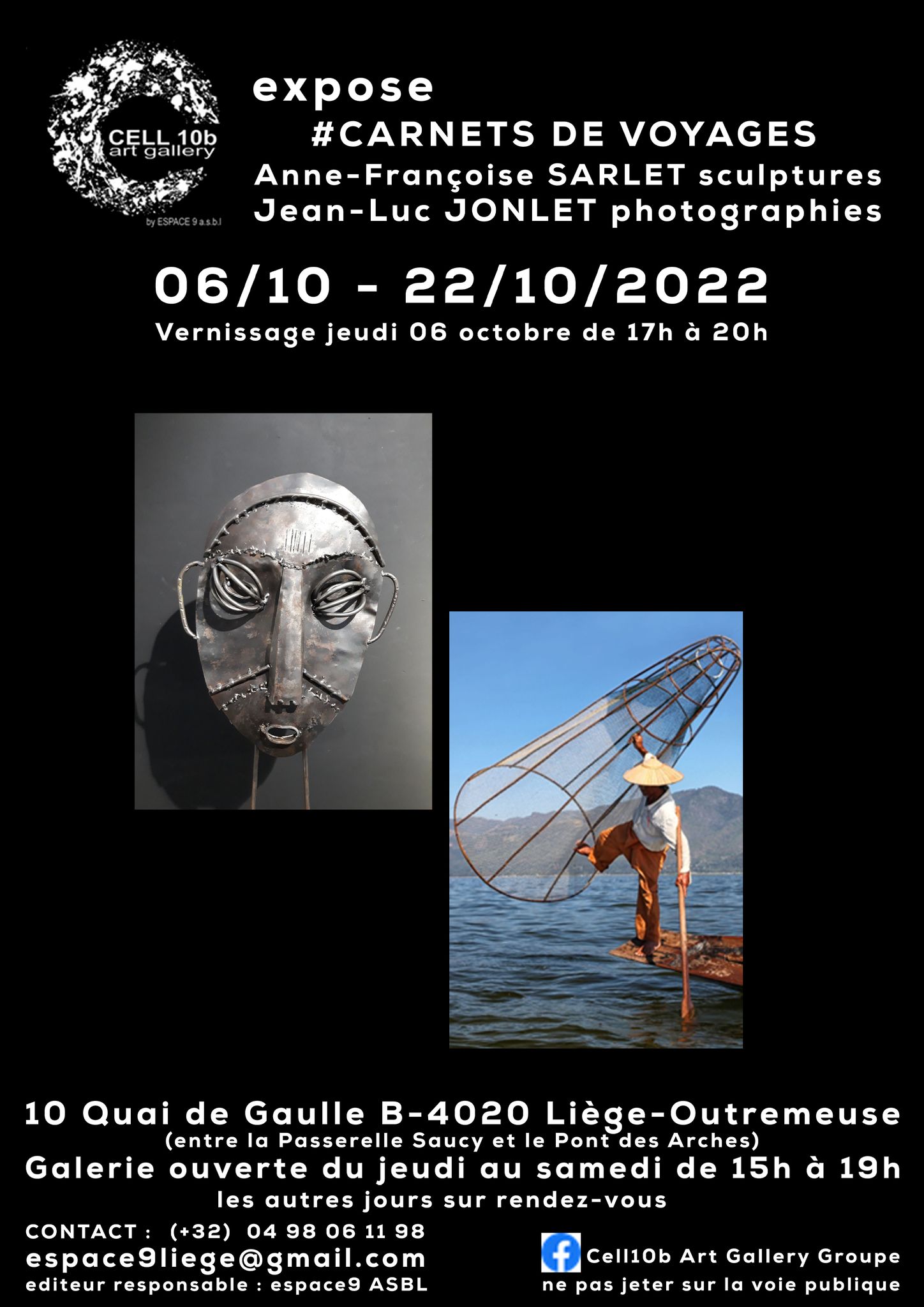 Expo Photos "Carnet de Voyages " chez Cell10b Art Gallery à LIEGE