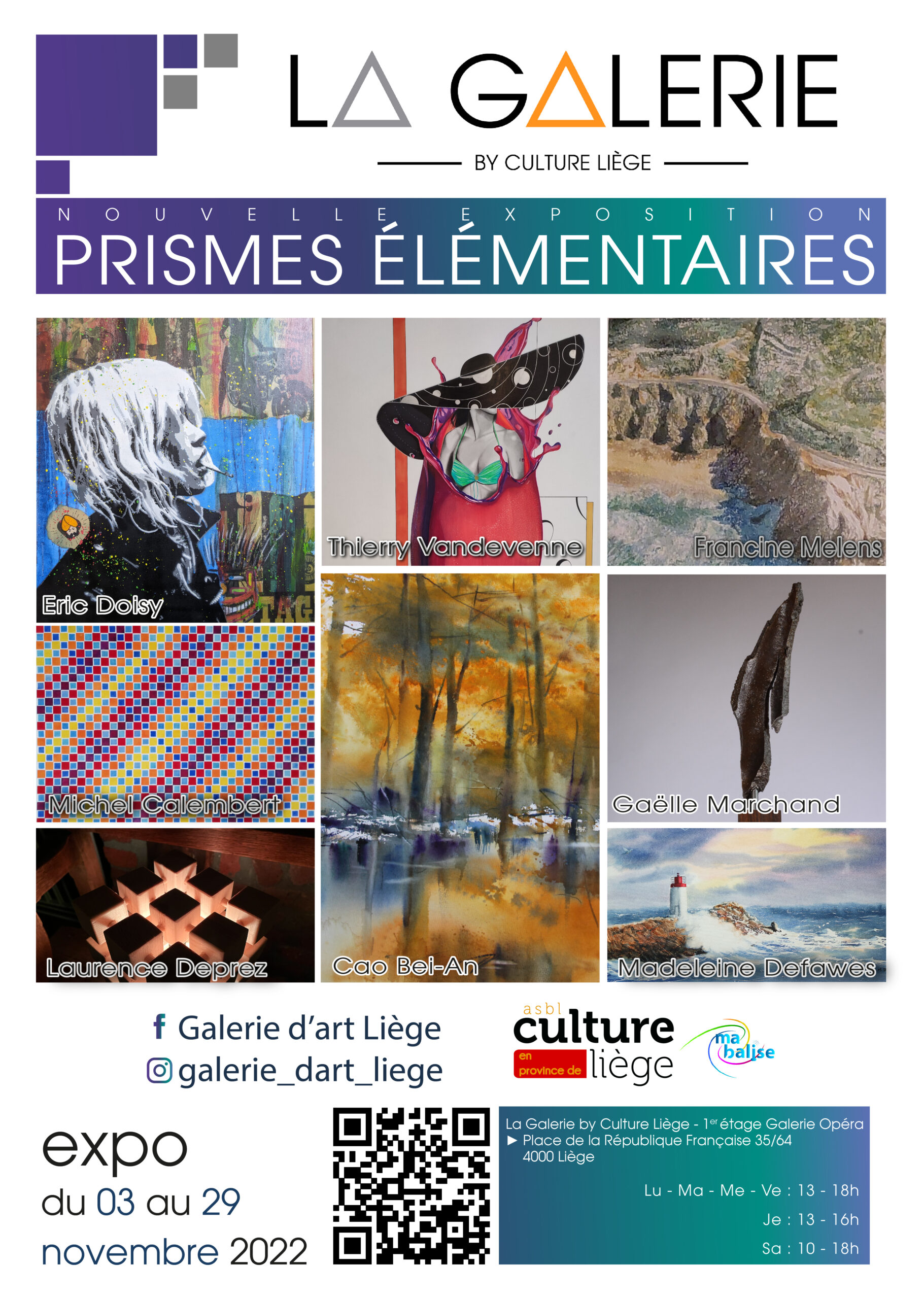 "Prismes Elémentaires" à La Galerie d'Art by Culture Liège à LIEGE