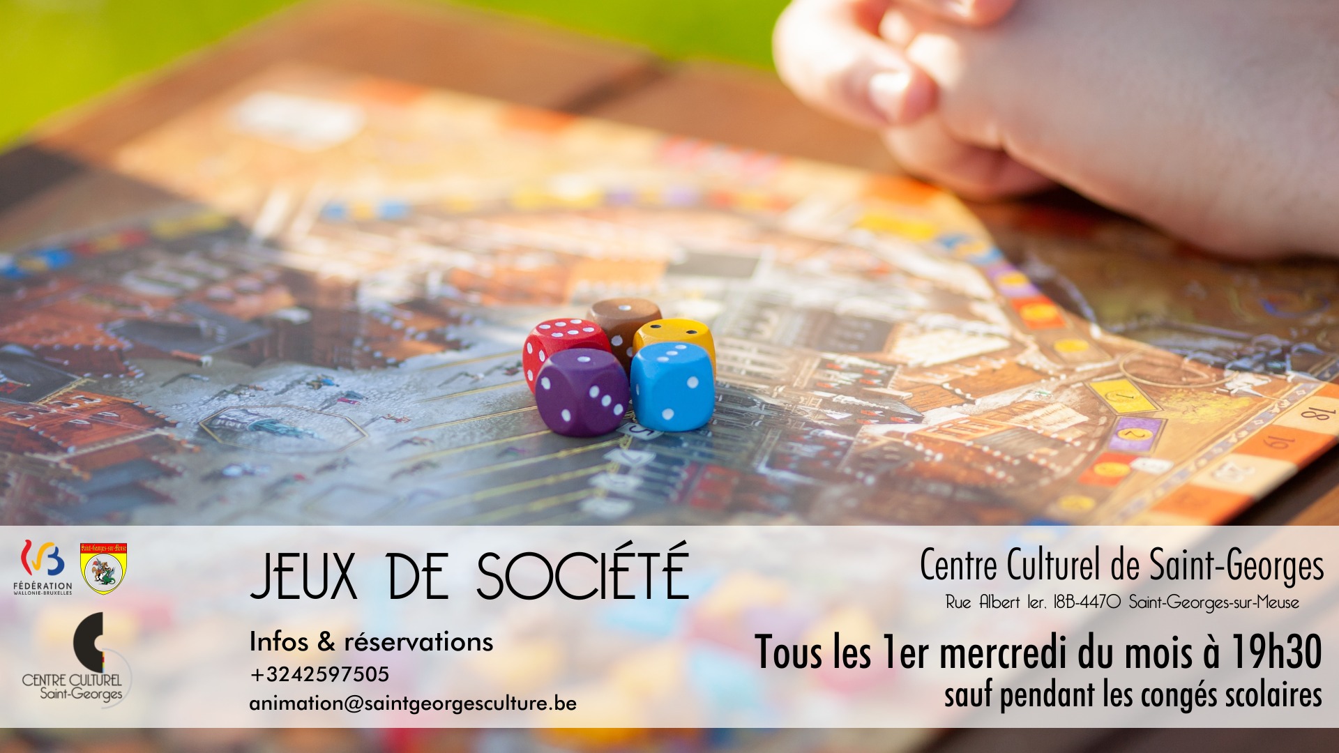Les soirées jeux du Centre Culturel au Centre culturel de Saint-Georges-sur-Meuse
