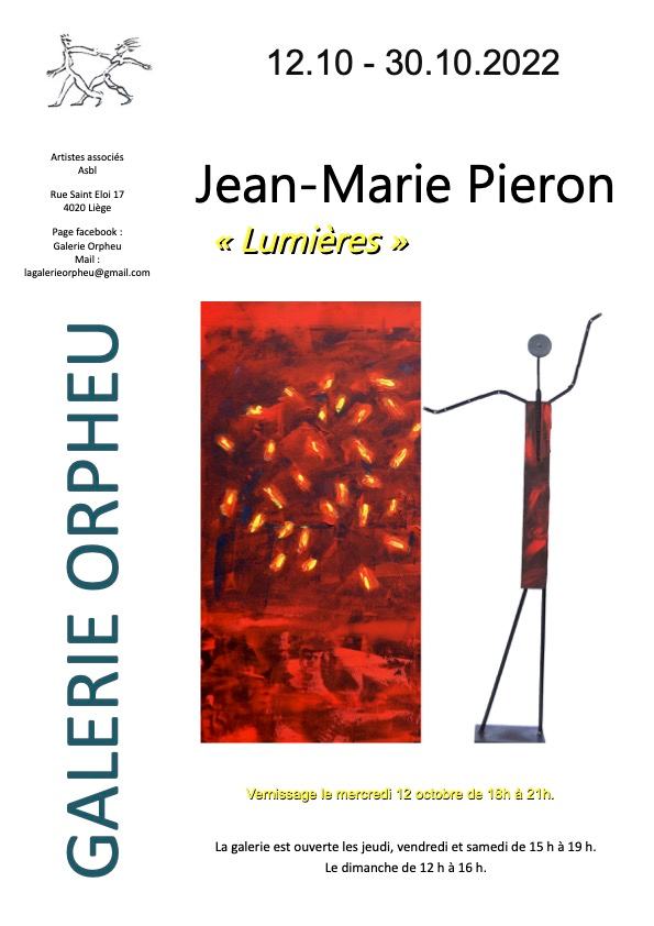 La Galerie Orpheu expose Jean Marie Pieron à la Galerie Orpheu à LIEGE