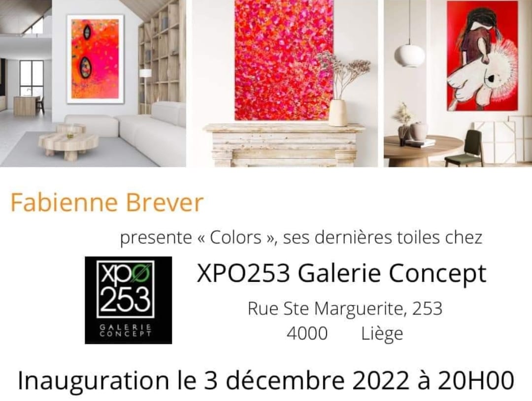 Vernissage de Fabienne Brever chez Xpo253 à LIEGE