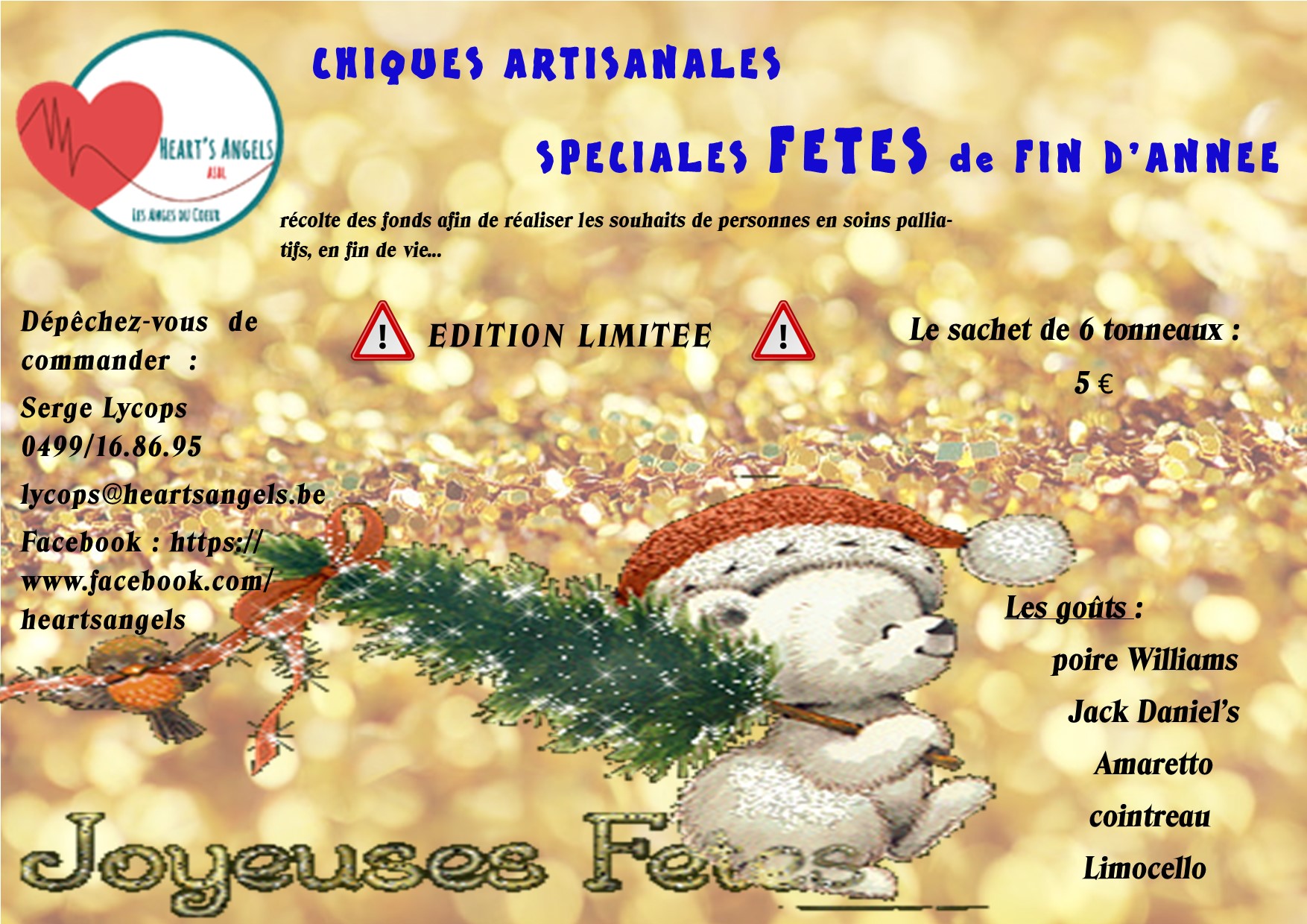 Vente spéciale de chiques artisanales pour les fêtes de fin d'année rue Chäteau d'Aigremont à FLÉMALLE