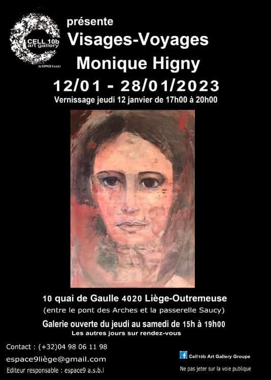 Monique HIGNY présente Visages-Voyages chez Cell10b Art Gallery