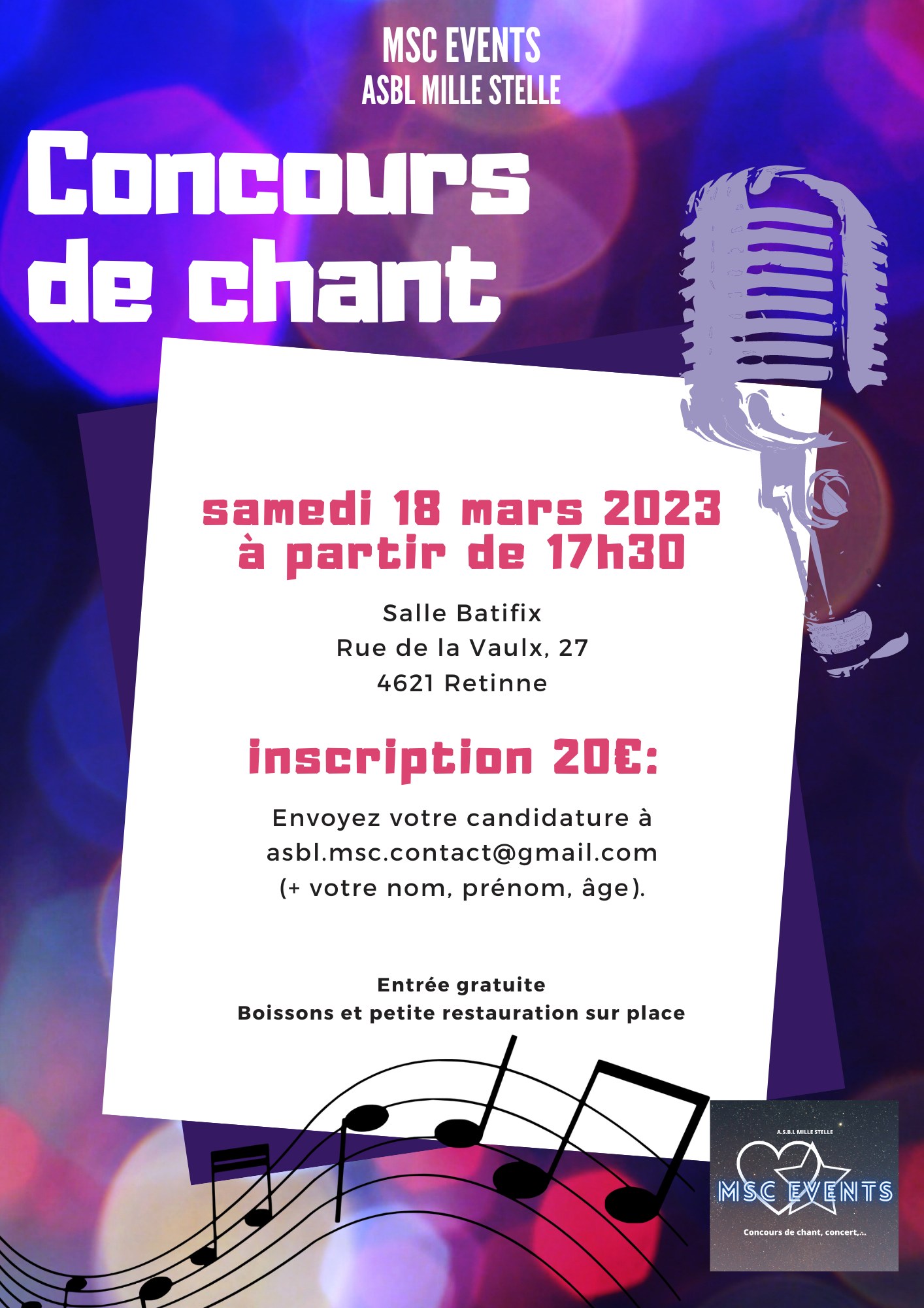 Concours de chant 2023 MSC Events