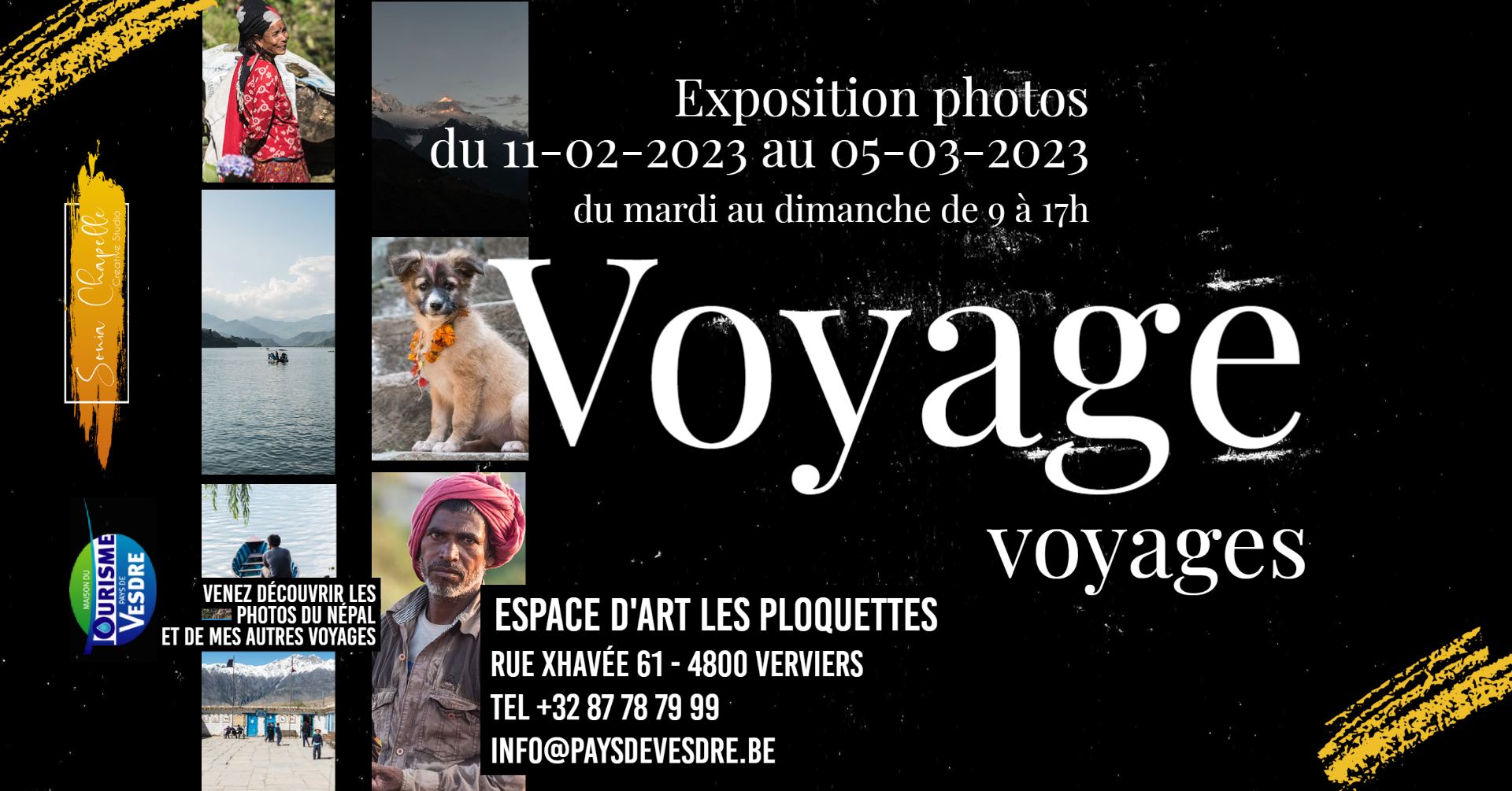 Exposition photos "Voyage, voyages" à l'Espace d'Art Les Ploquettes à VERVIERS