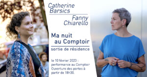 Ma Nuit au Comptoir | Performance de Fanny Chiarello et Catherine Barsics au Comptoir du Livre asbl à LIEGE