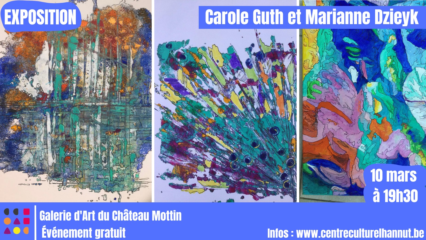 Carole Guth et Marianne Dzieyk - Exposition à l'Hotel de Ville de HANNUT