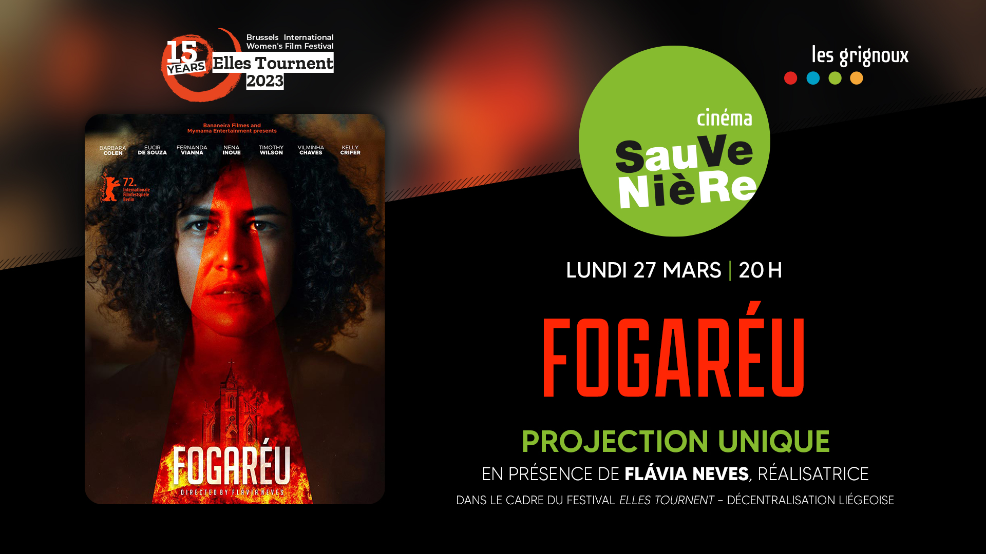 Fogaréu | Projection unique + Rencontre au Cinéma Sauvenière (Grignoux) à LIEGE