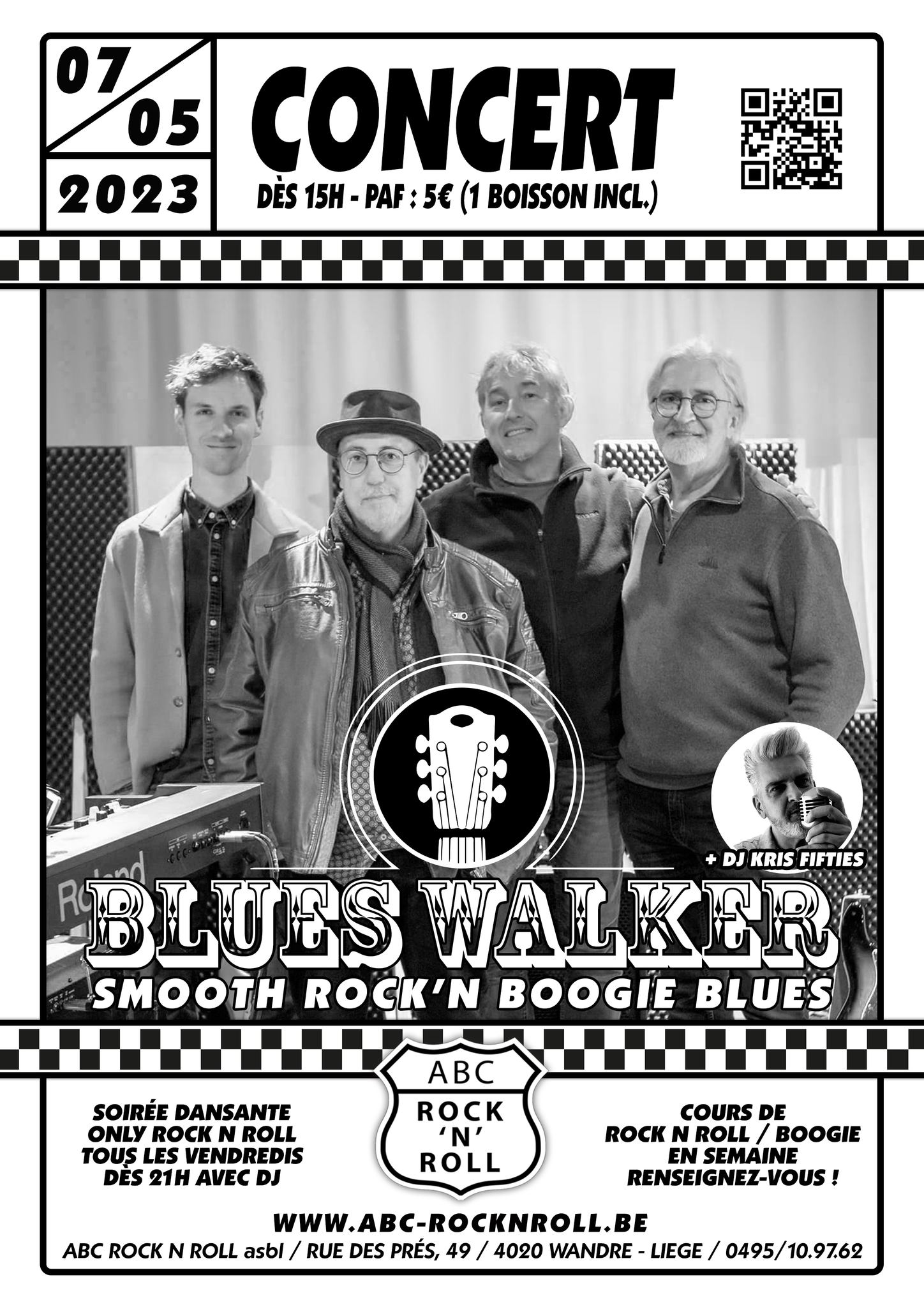 BLUES WALKER - rock'n'boogie blues @ ABC chez ABC Rock 'n Roll Liège Belgium à WANDRE