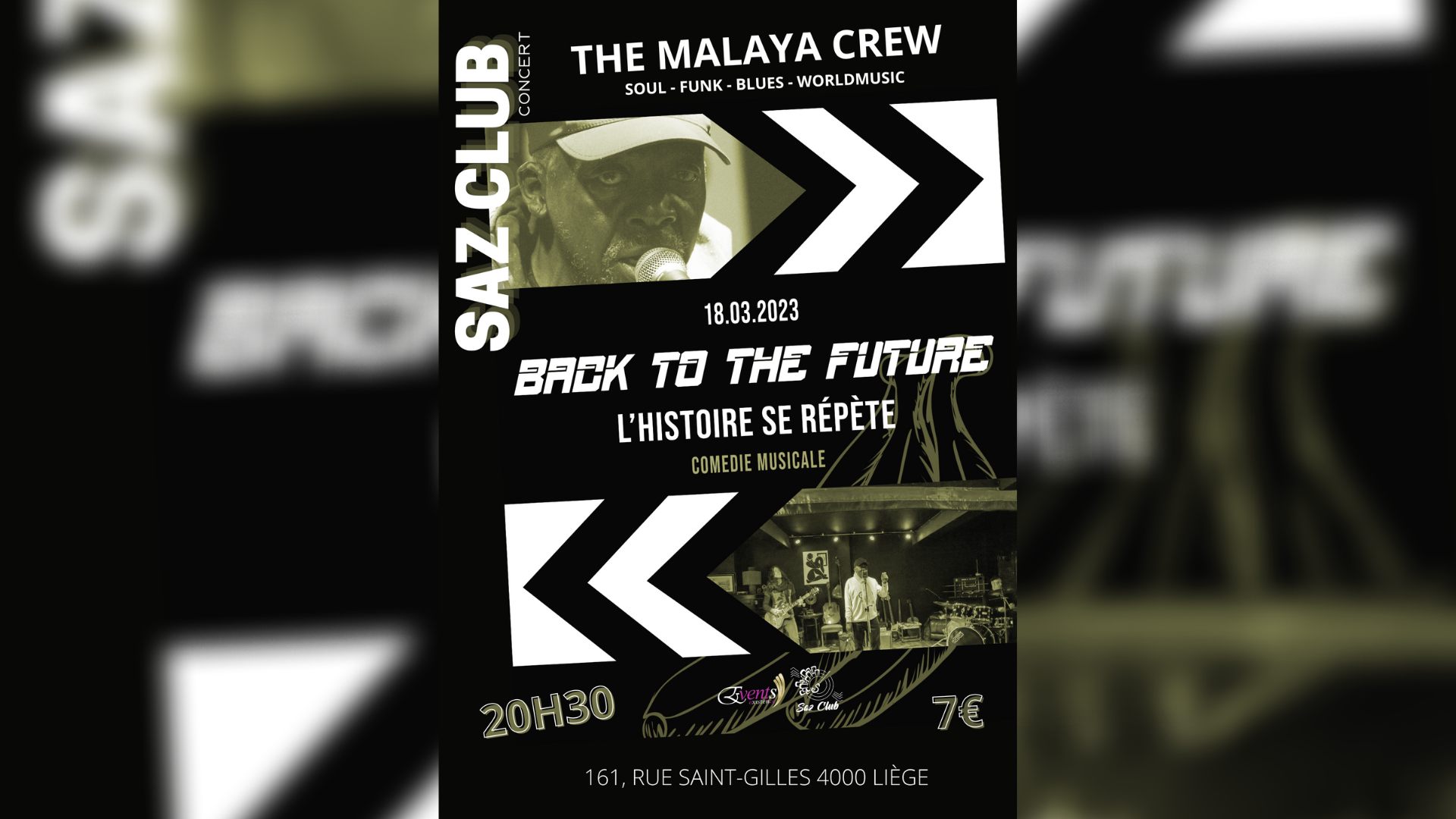 Concert - Spectacle: Back to the Future, l'histoire se répète au Saz Club à LIEGE