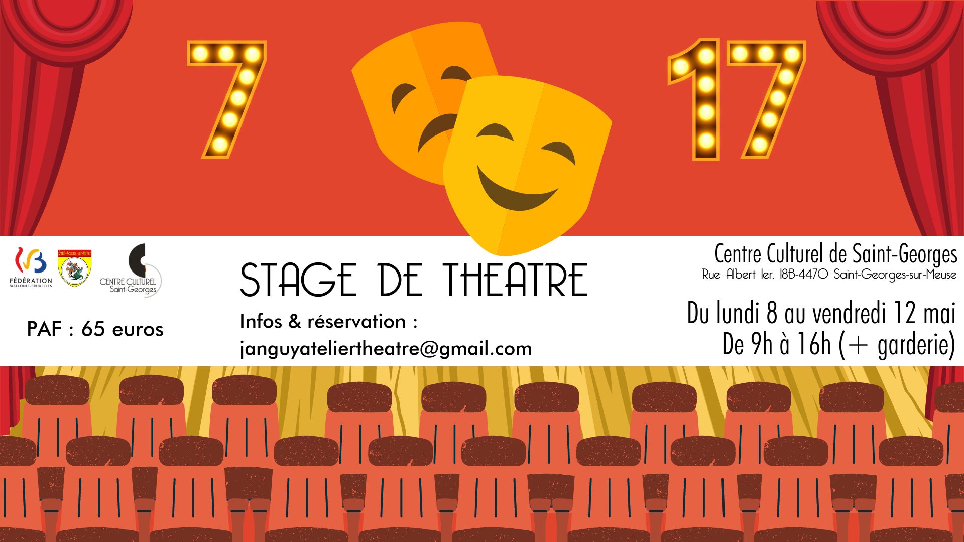 Stage de théâtre (par l'Atelier théâtre de Janguy) au Centre culturel de Saint-Georges-sur-Meuse