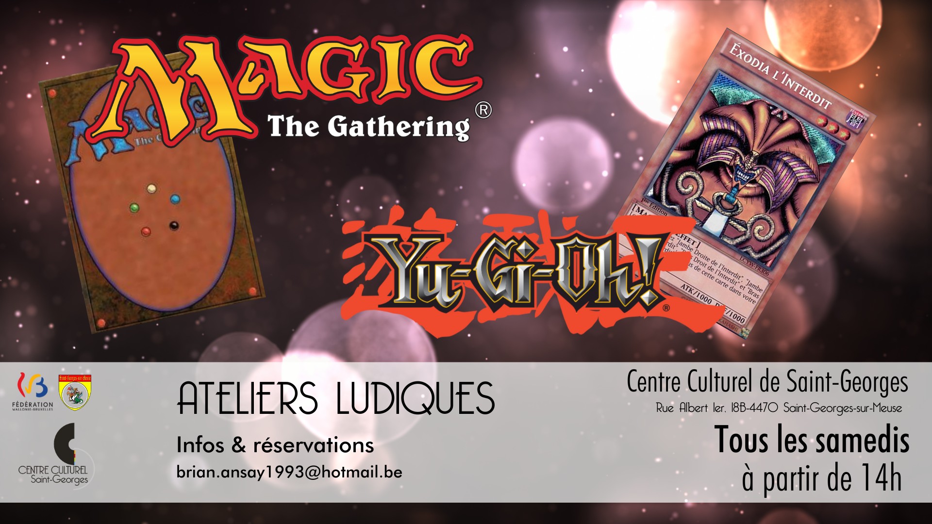 Après-midi Yu-Gi-Oh & Magic, The Gathering au Centre culturrel de Saint-Georges-sur-Meuse
