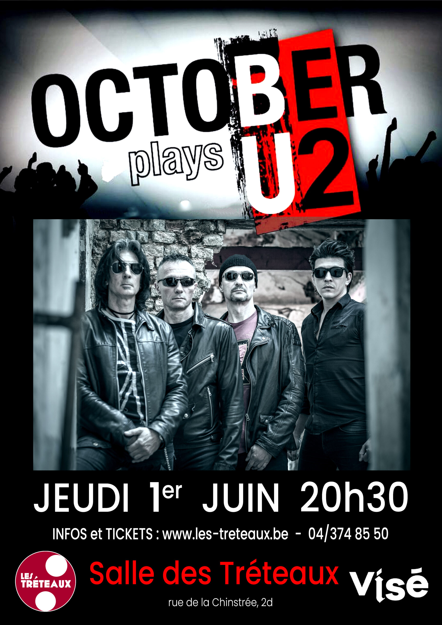 October plays U2 à la Salle Les Tréteaux à VISÉ