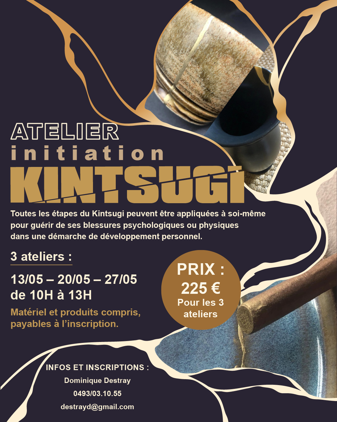 Ateliers Créatifs Kintsugi - Initiation à La Galerie d'Art by Culture Liège à LIEGE