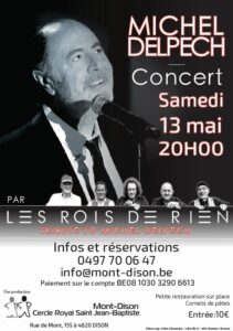 "Les Rois de Rien" en concert (tribute Michel Delpech) au Cercle Royal St Jean-Baptiste à DISON
