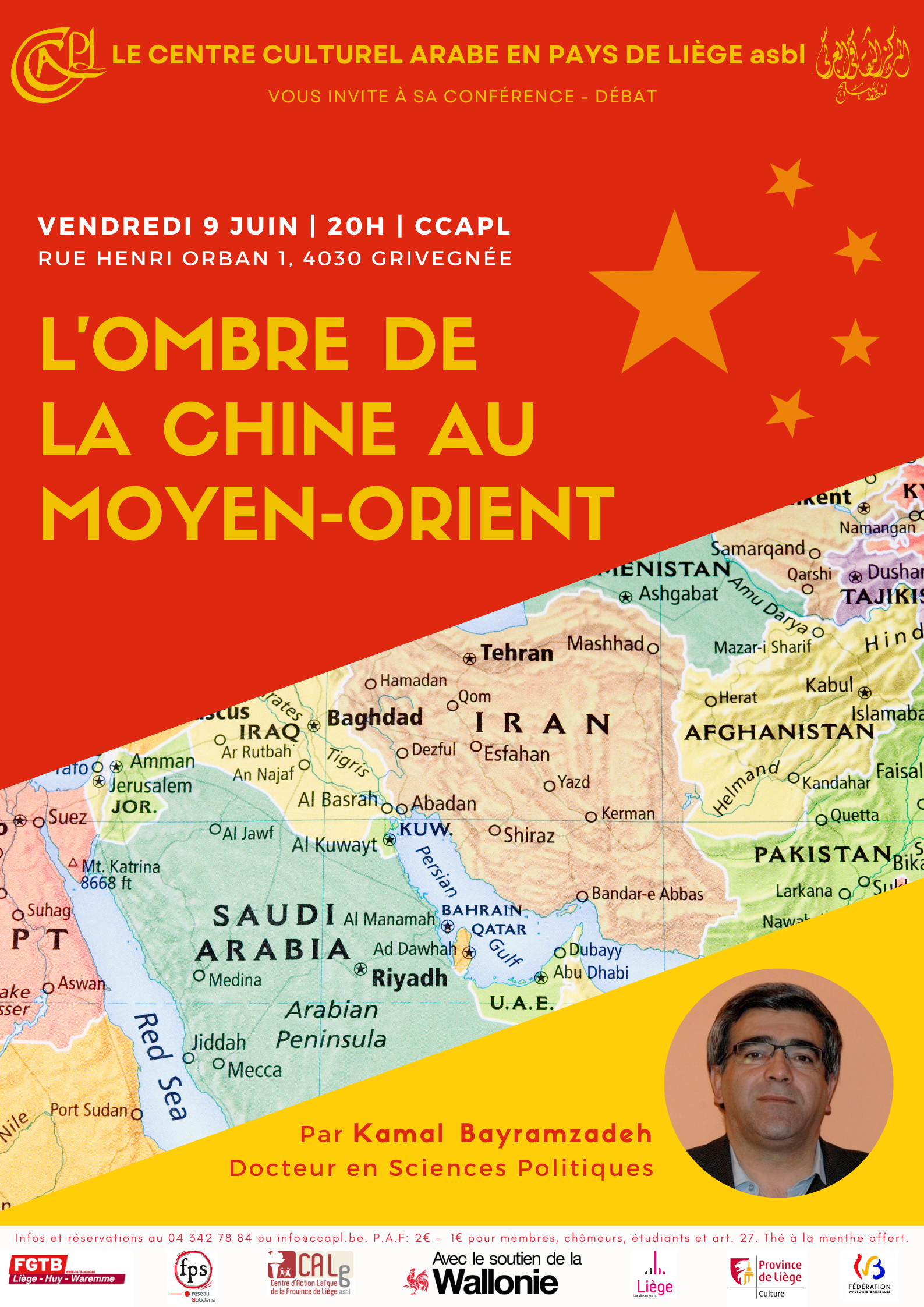 « L’ombre de la Chine au Moyen-Orient » au Centre culturel arabe du Pays de Liège à GRIVEGNÉE