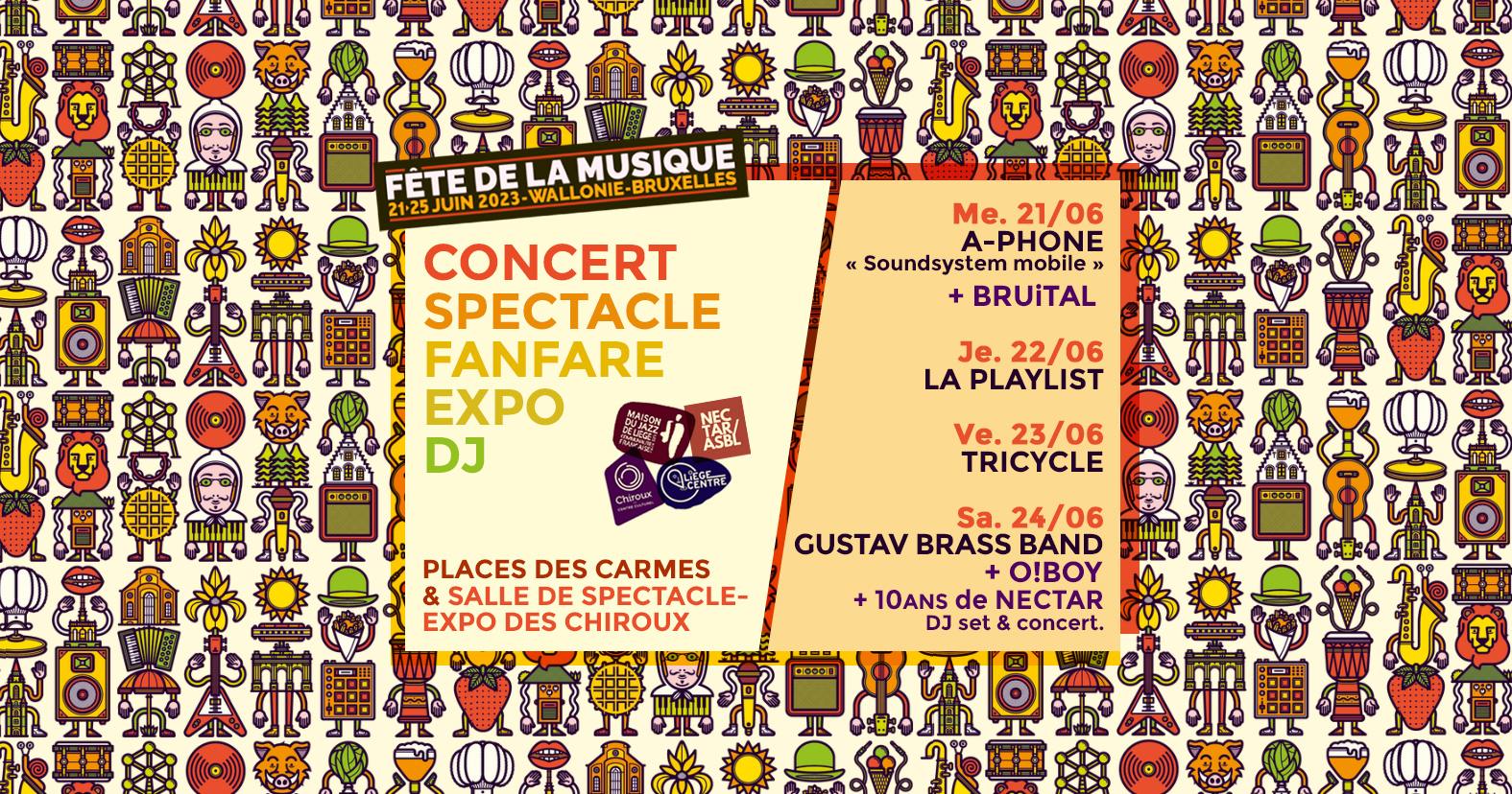 Fête de la musique aux Chiroux & Place des Carmes à LIEGE