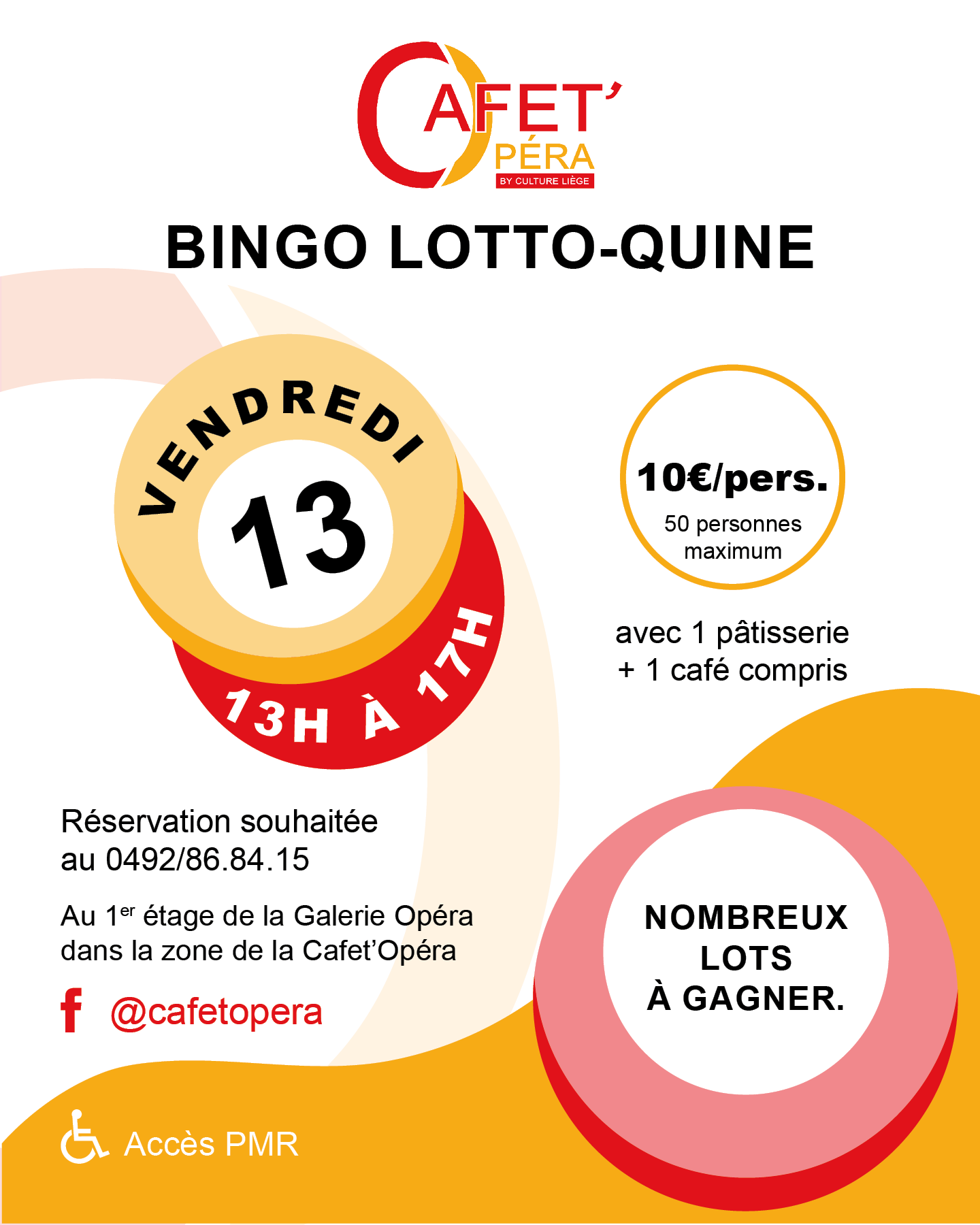 Post – évènement bingo lotto-quine à la Cafet Opéra à LIEGE