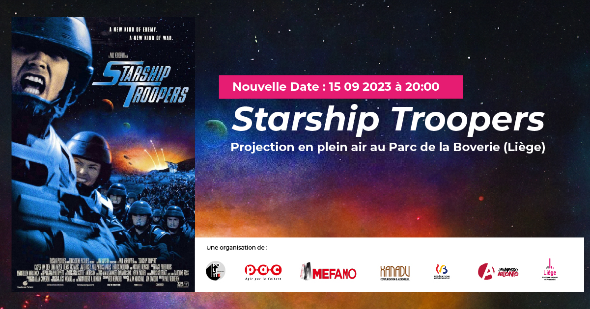 Projection Gratuite et en plein air de Starship Troopers au Parc de la Boverie à LIEGE