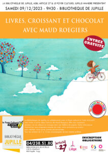 Livres, croissant et chocolat avec Maud Roegiers illustratrice à la Bibliothèque de JUPILLE