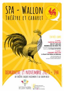 Théâtre & Cabaret Wallons au Centre culturel de Spa-Jalhay-Stoumont