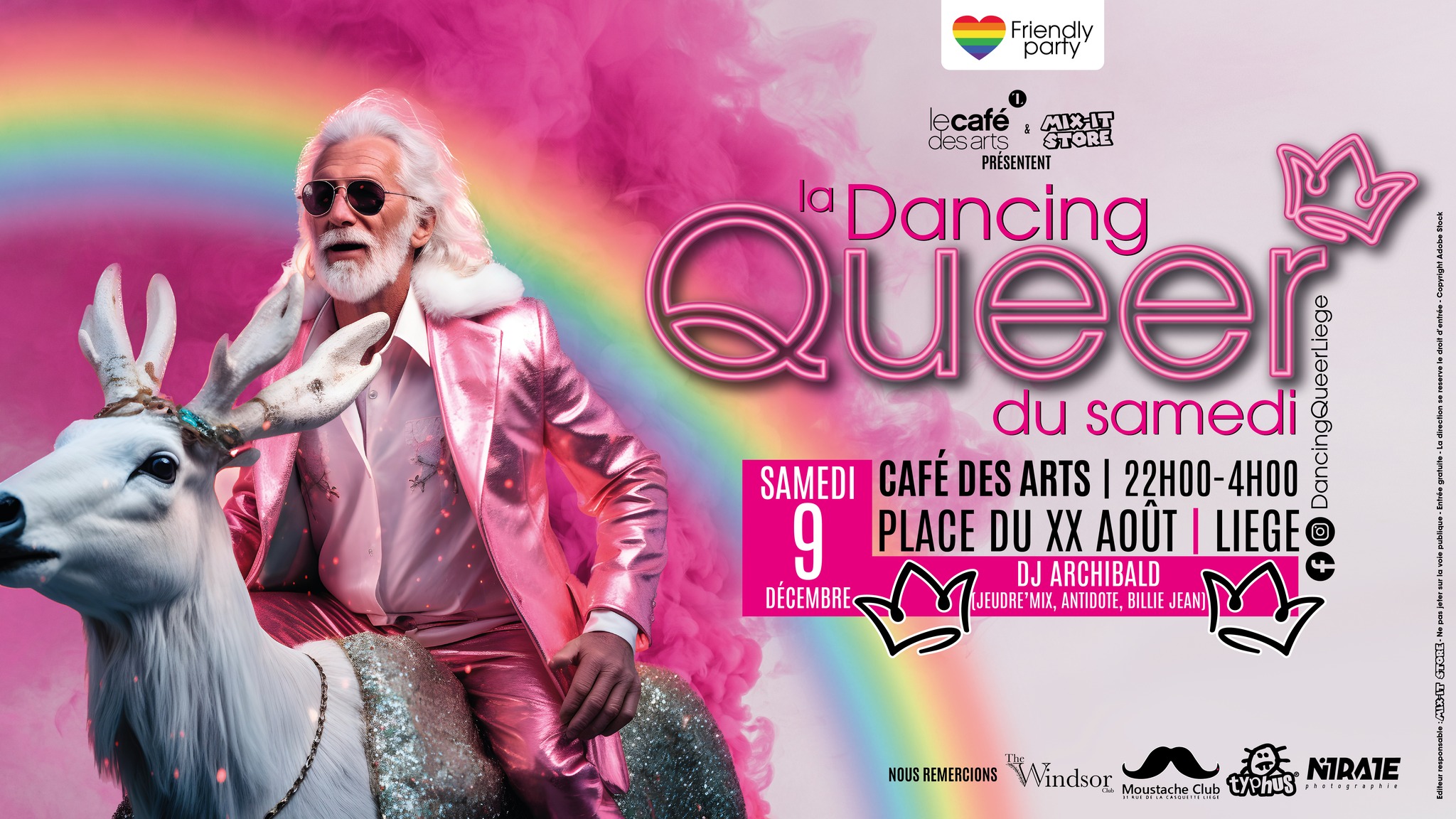 Dancing Queen | Xmas Pink edition au Café des ARTS à LIEGE