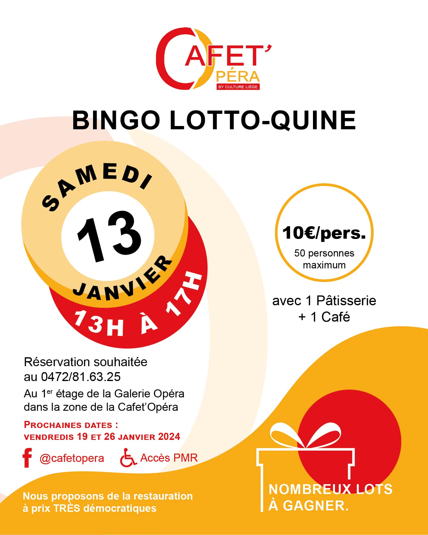 Bingo Lotto-Quine à la Cafet Opera à LIEGE