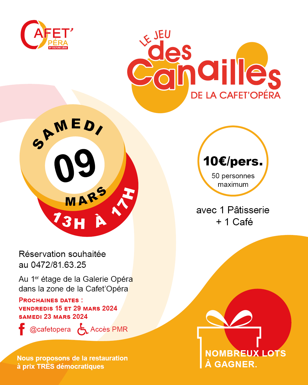 Le jeu des Canailles de la Cafet Opéra à LIEGE