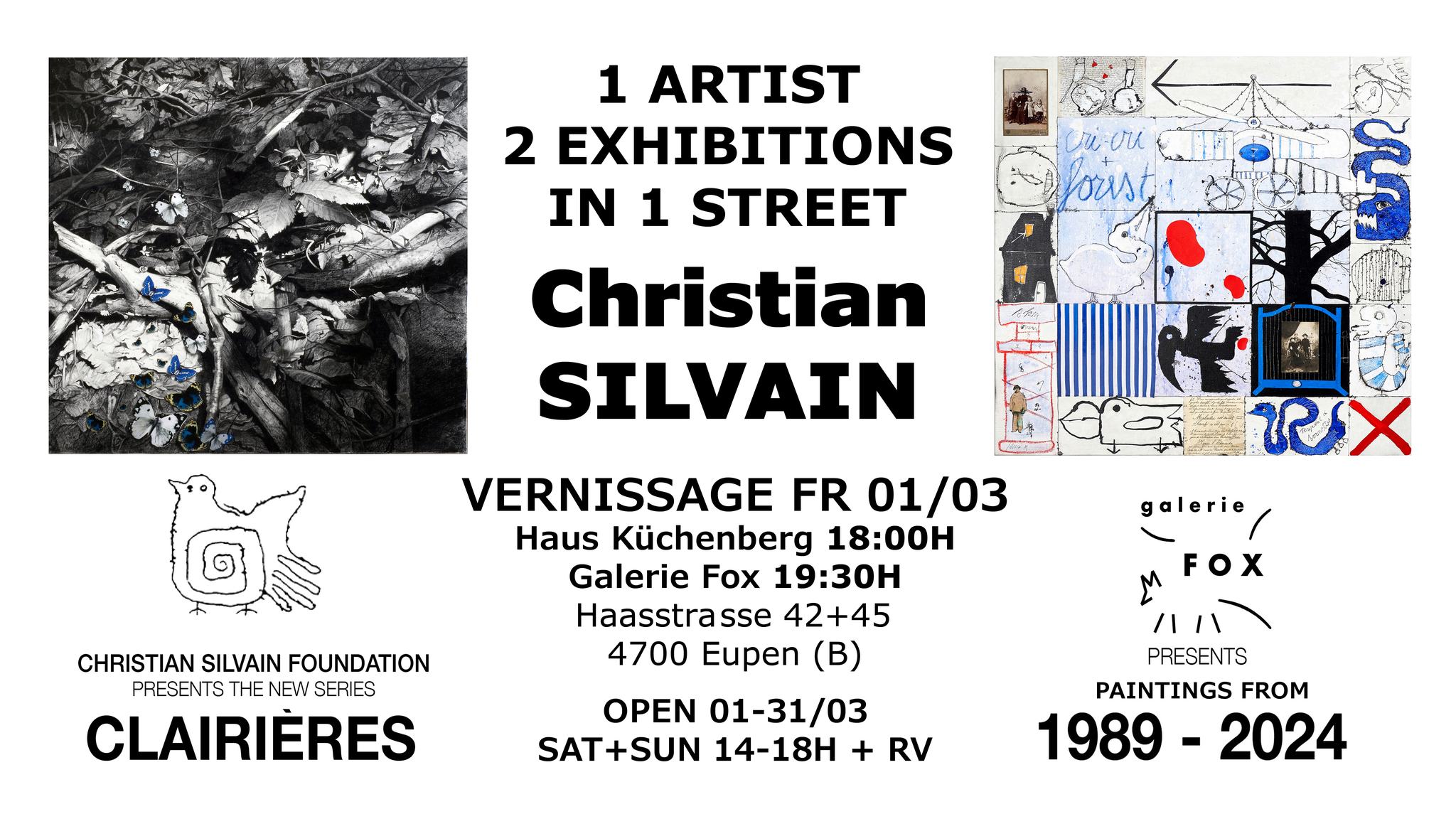 Christian SILVAIN in Eupen (B) - 2 exhibitions in 1 street à la Galerie FOX à EUPEN