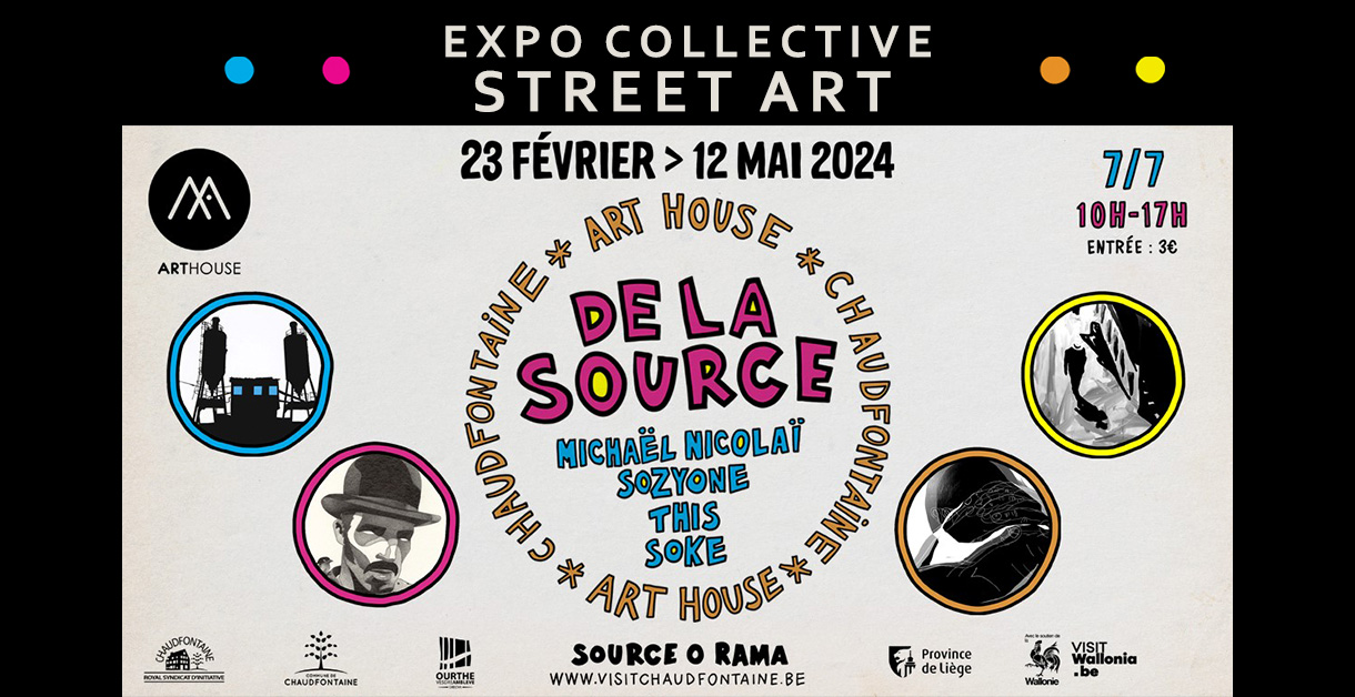 Vernissage Expo Collective Sytrry Art - Michaël Nicolaï, Sozyone, This, Soke chez Visit Chaudfontaine - Source O Rama