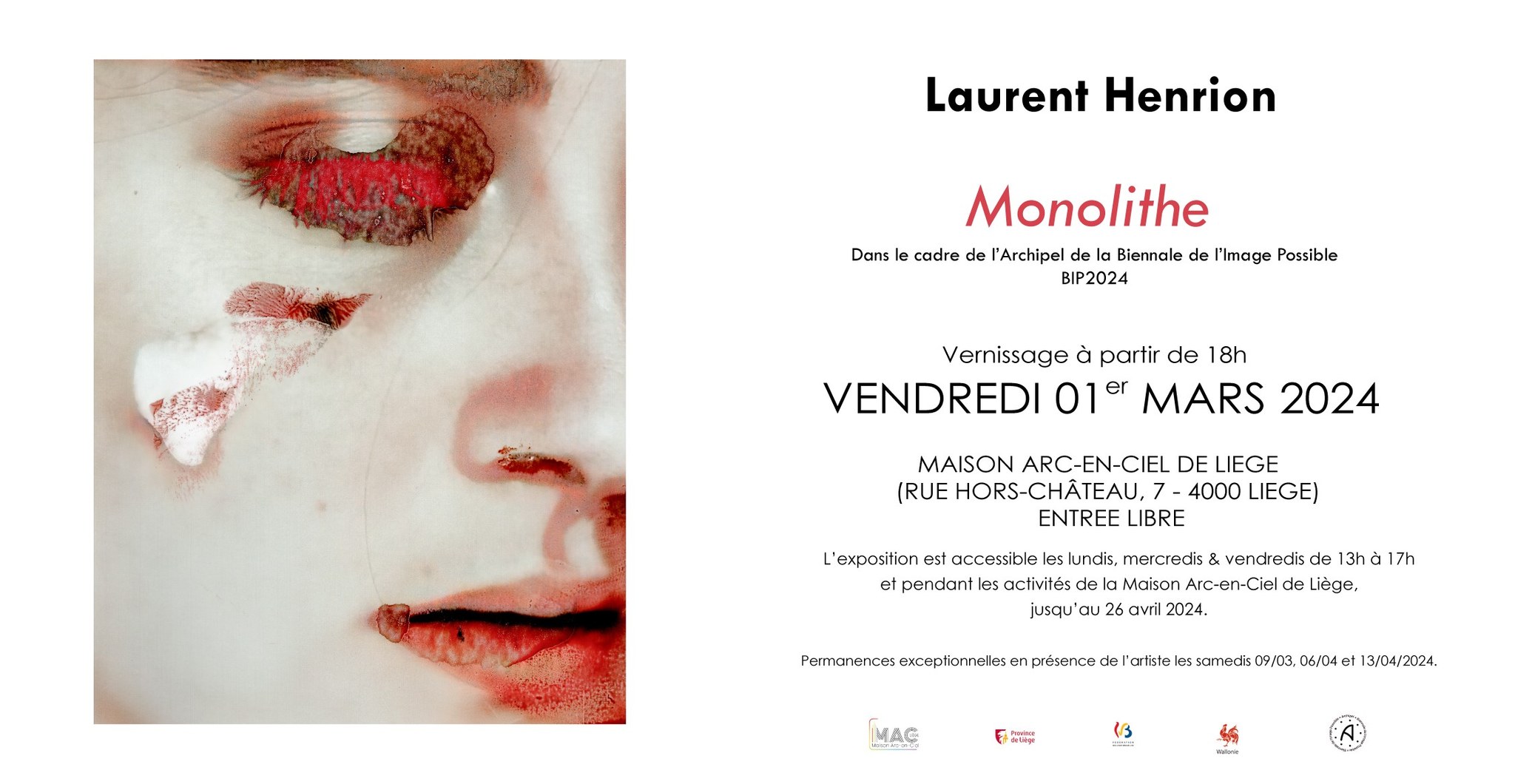 Vernissage expo : Monolithe - Laurent Henrion (Archipel / BIP 2024) à La Maison Arc-en-ciel de LIEGE