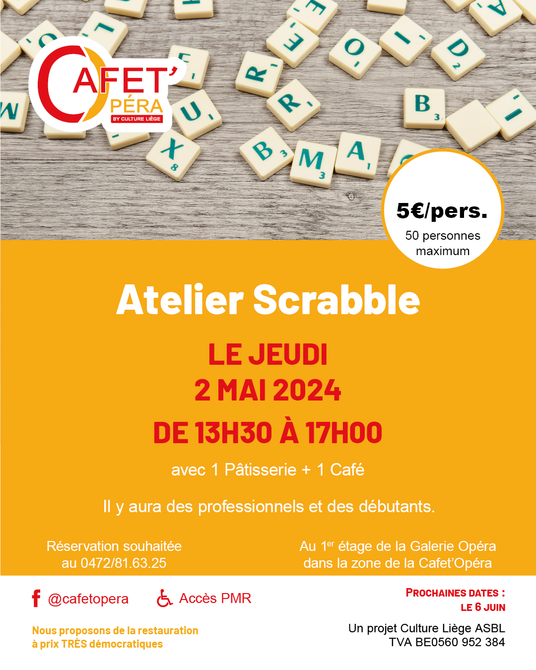 Scrabble à La Cafet Opéra à LIEGE