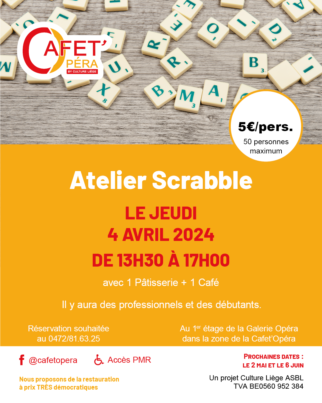Scrabble à La Cafet Opéra à LIEGE