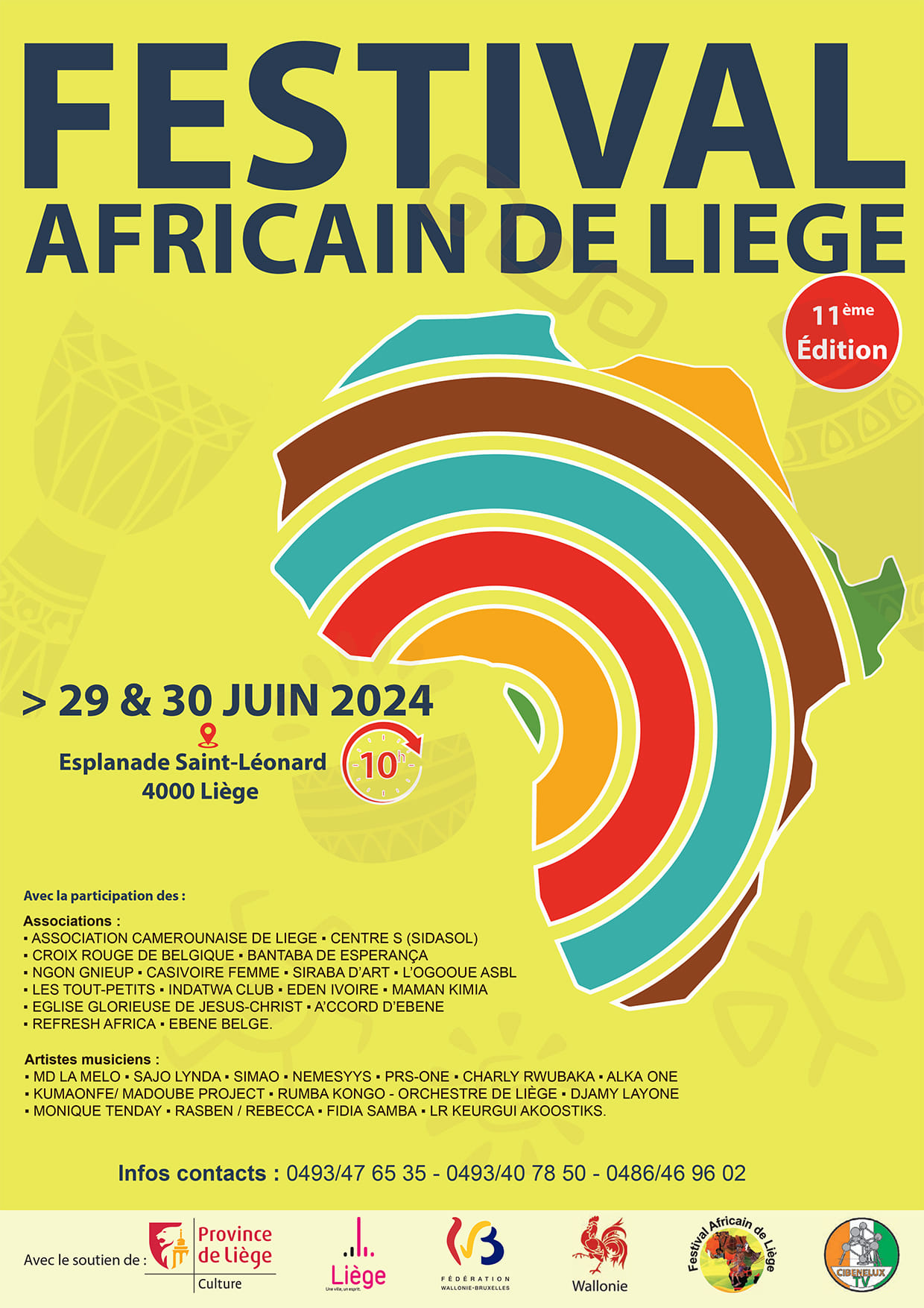 Festival Africain de Liège 2024 - 11àme Edition sur l'Esplanade Saint-Léonard à LIEGE