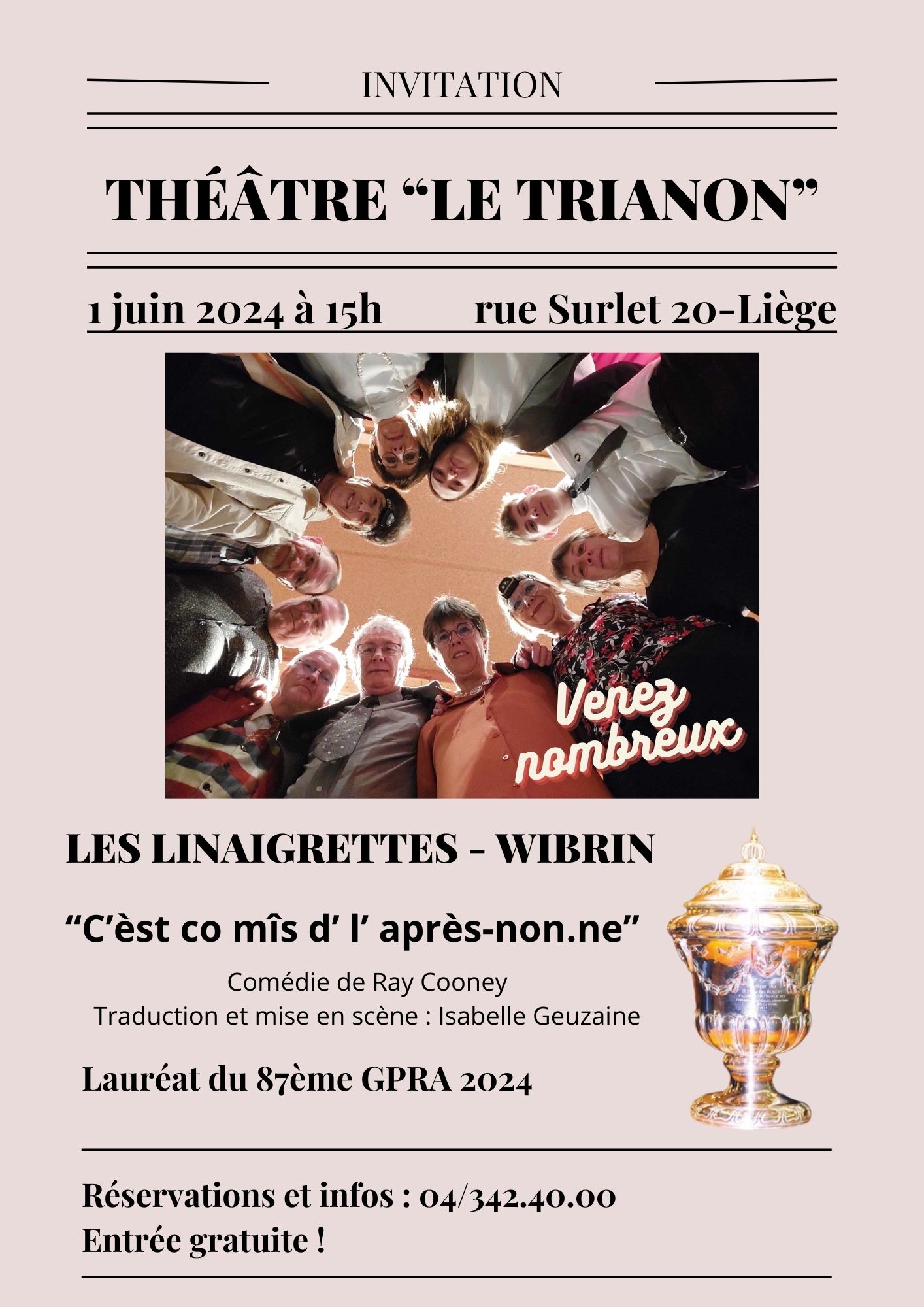 "C’èst co mîs d’l’après-non. ne" au Théâtre "Le Trianon" à LIEGE