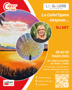 NJ ART expose à La Cafet'Opéra à LIEGE