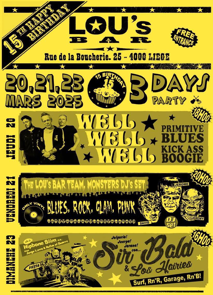 Anniversaire : Les 15 ans du Lou's Bar ! à LIEGE
