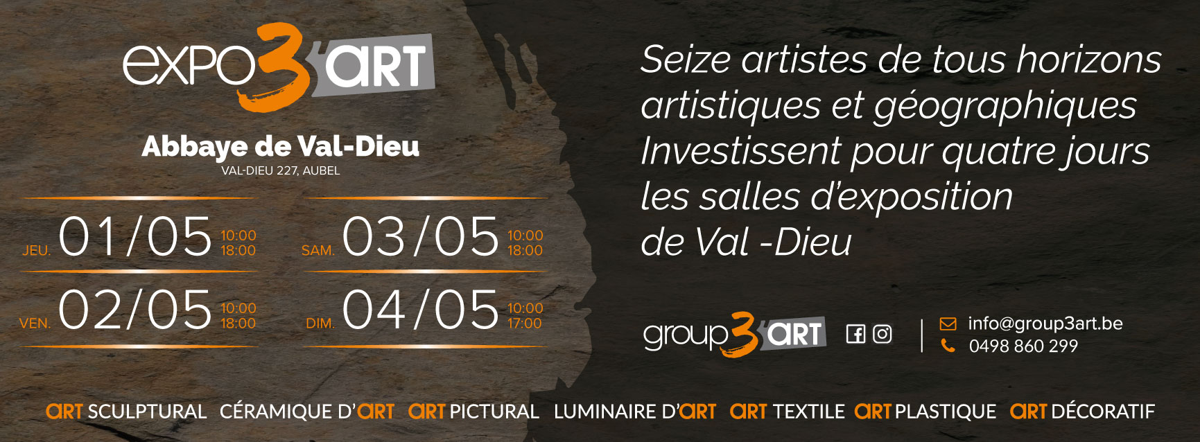 Expo 3'Art - Abbaye de Val-Dieu à Aubel