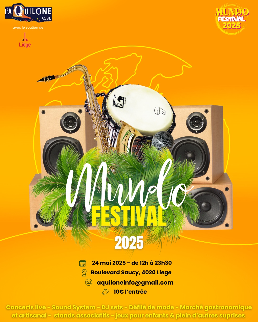 Mundo Festival 2025 (4ème édition) à l'Aquilone Asbl à LIEGE