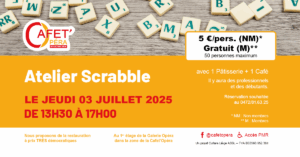 Activités permanentes : SCRABBLE à la Cafet'Opéra à LIEGE